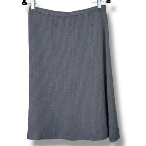 Due per Due Collection Black Herringbone High Waist Semi Flowy Pencil Skirt